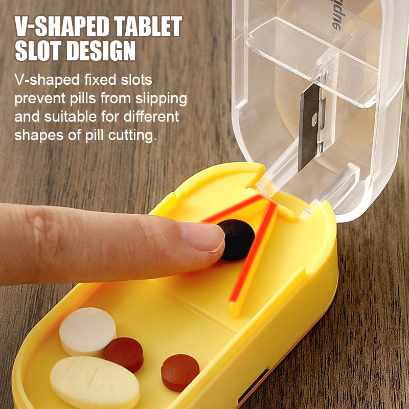 Portable Pill Cutter Organizer