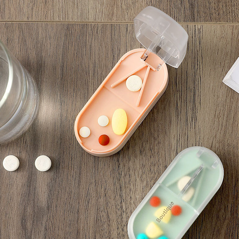 Portable Pill Cutter Organizer