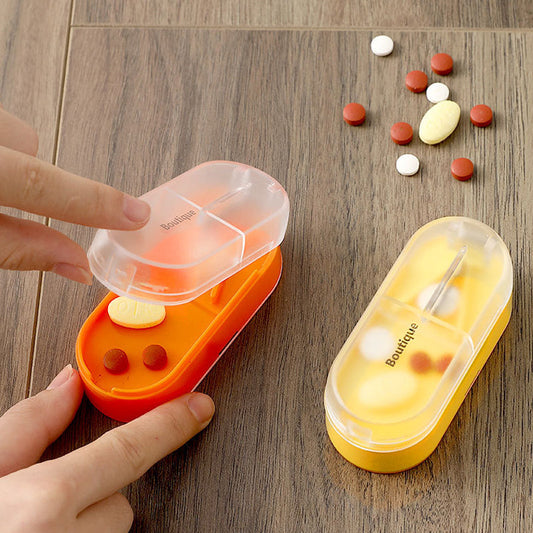 Portable Pill Cutter Organizer