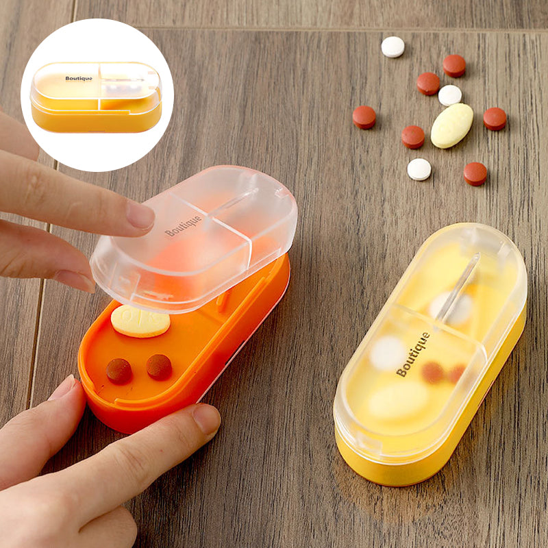 Portable Pill Cutter Organizer