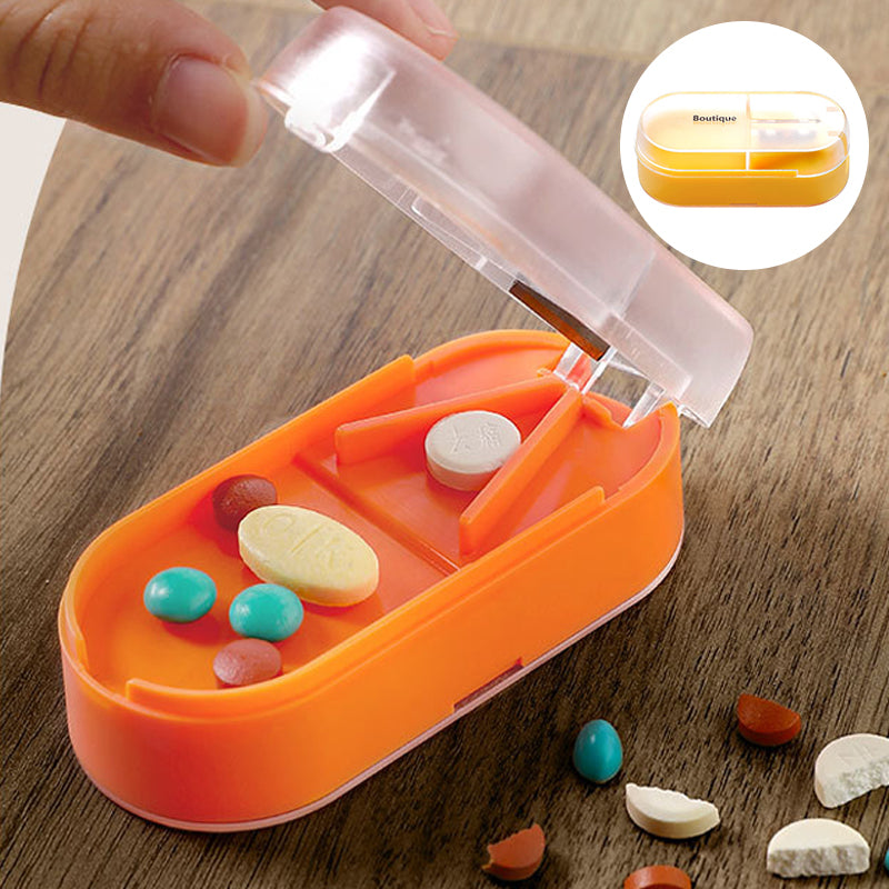 Portable Pill Cutter Organizer