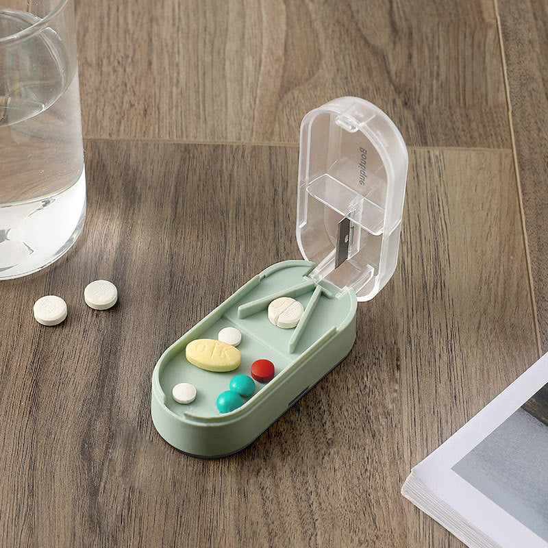 Portable Pill Cutter Organizer