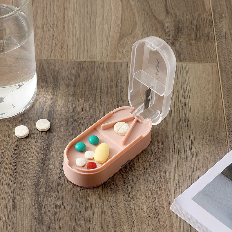 Portable Pill Cutter Organizer